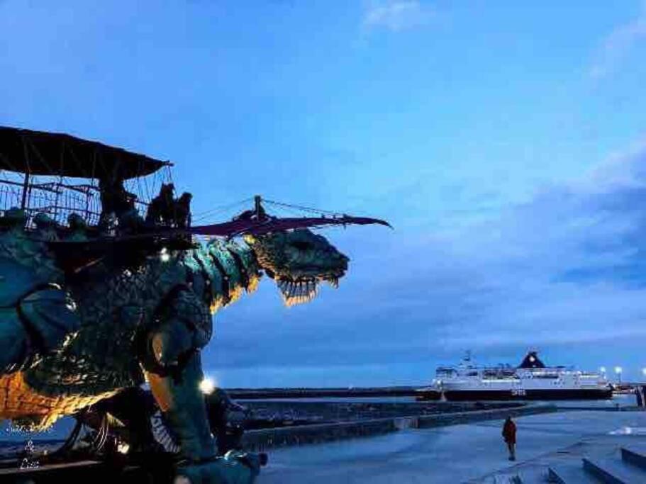 Studio Horizon Bleu, Vue Mer Calais Ngoại thất bức ảnh